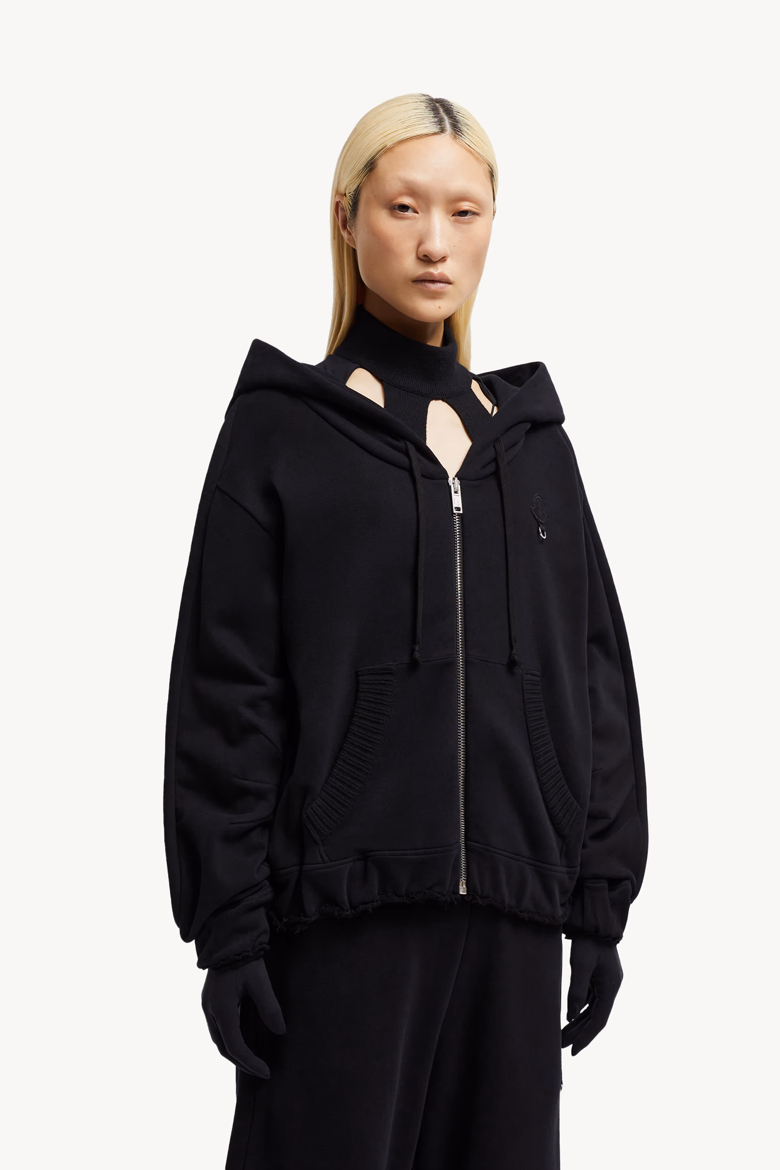 Sweat zippé à œillet Moncler x Willow Smith Femmes Noir Moncler 3